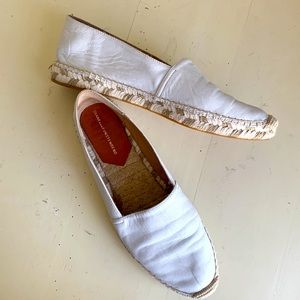 DVF Diane Von Furstenberg White Cairo Slip On Espadrilles